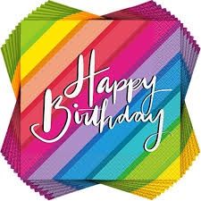 16 Balloons &amp; Rainbows  Luncheon Napkins