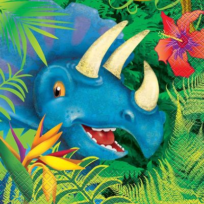 16 Dinosaur Luncheon Napkins CLOSEOUT