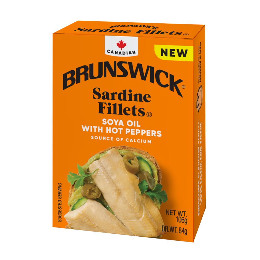 Brunswick Sardine Fillets Soya Oil with Hot Peppers 106g
