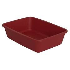 Large cat litter pan, Color: Burgundy
