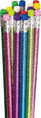 LAREAUX 6PC ASSORTED COLOR GLITTER PENCILS Stationery