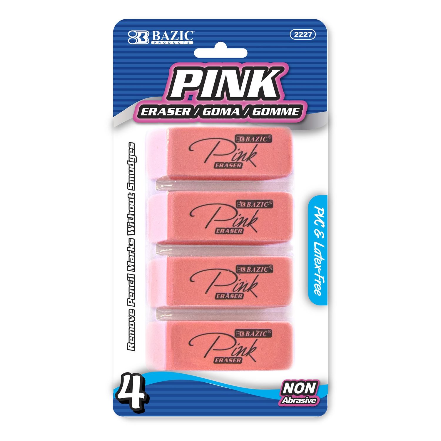 4pcs Pink Erasers (Eraser Stationery)