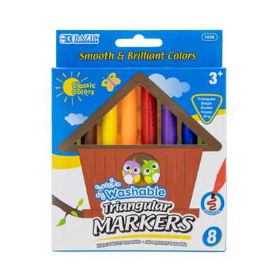 8pcs Washable Markers (Markers Stationery)