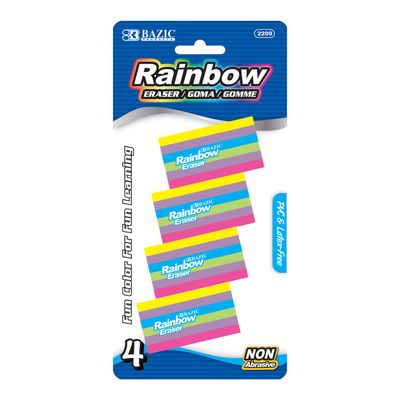 4pcs Rainbow Erasers (Eraser Stationery)