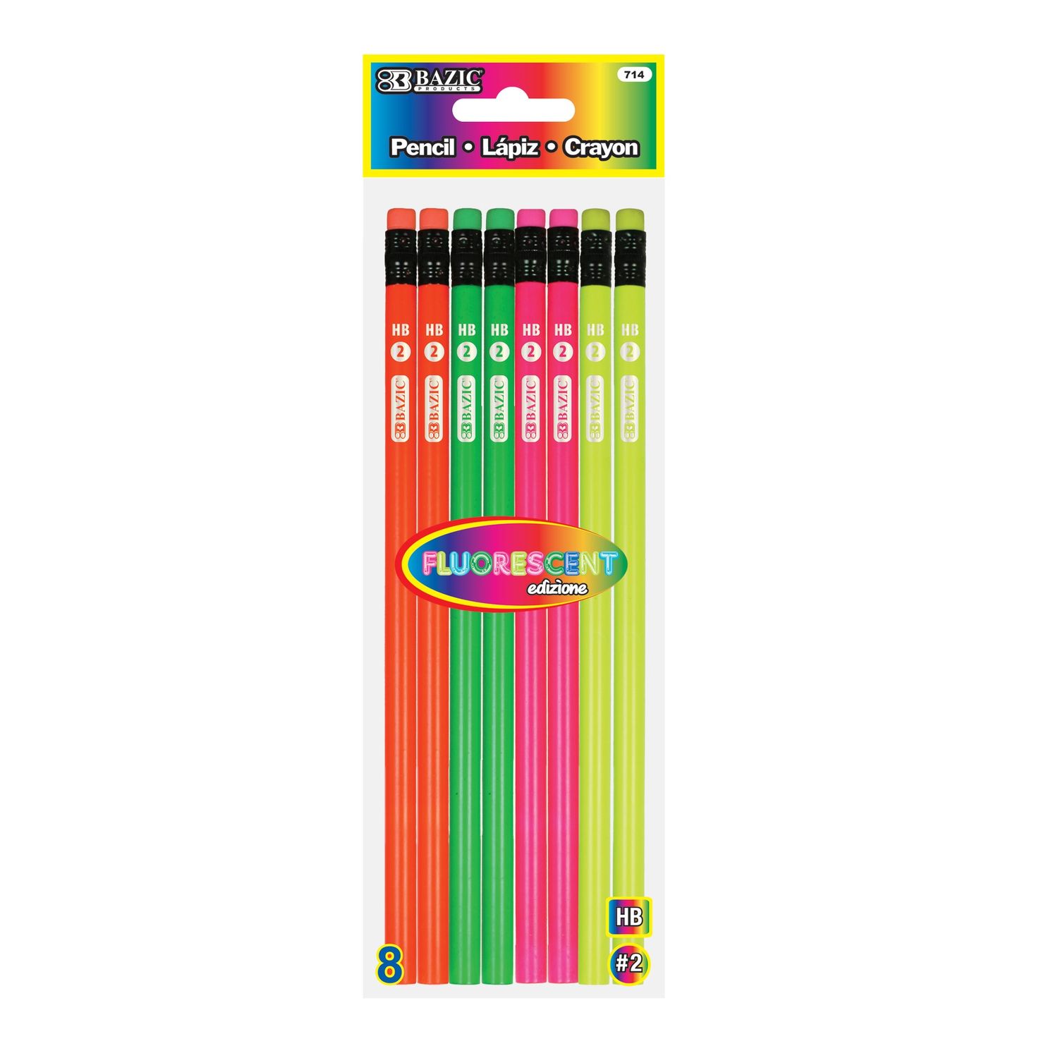 8pcs Fluorescent Pencils (Pencil Stationery)