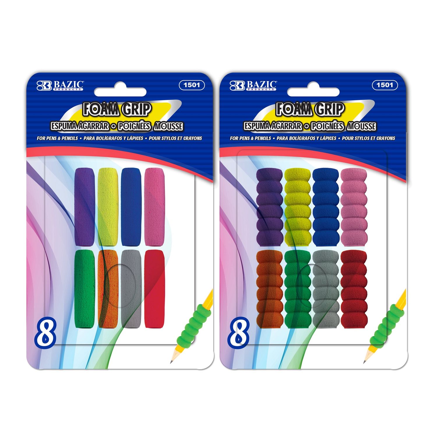 8pcs Foam Grips (Pencil Stationery)