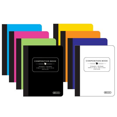 BAZIC wide ruled 140 pages composition book Stationery