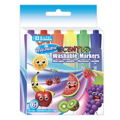 6pcs Washable Scented Markers (Markers Stationery)