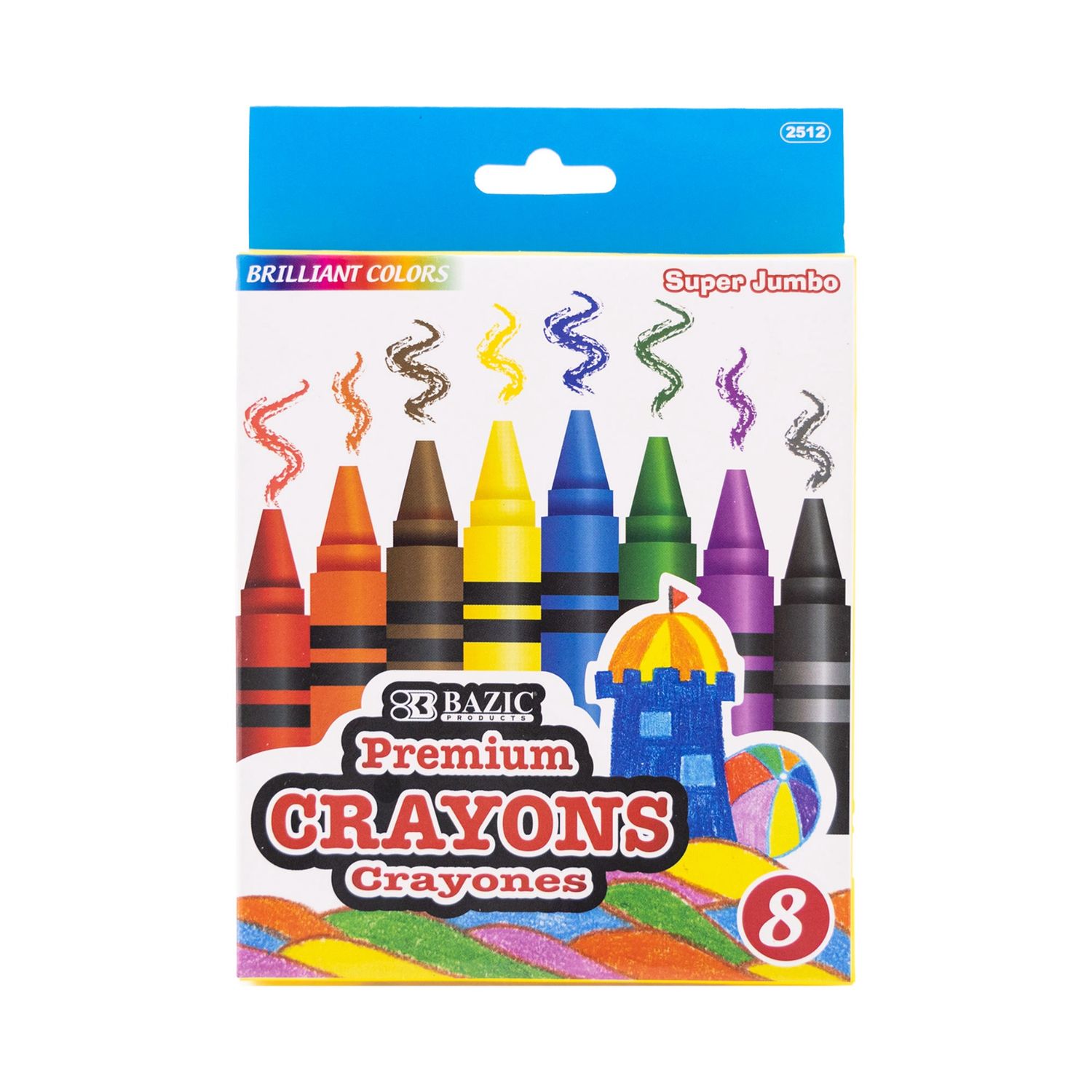 8pcs Super Jumbo Wax  Crayons (Crayons Stationery)