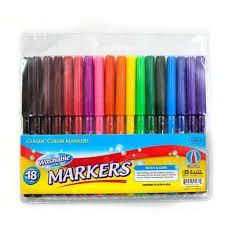 18pcs Fine Line Washable Markers (Marker Stationery)
