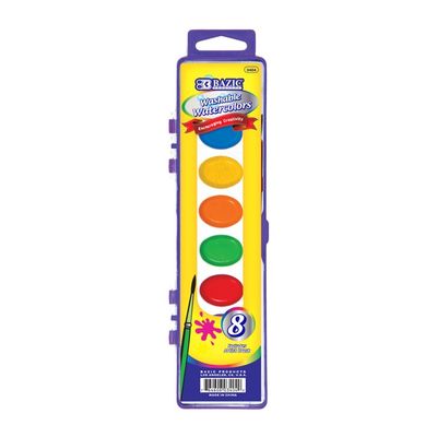 8pcs Watercolor w/Brush Set (Paint Stationery)