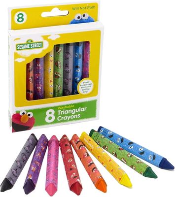 SESAME STREET 8 SUPER JUMBO CRAYONS Stationery