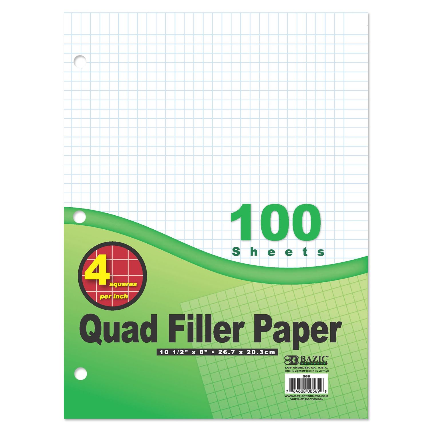100 Sheets Quad Filler Paper (Paper Stationery)