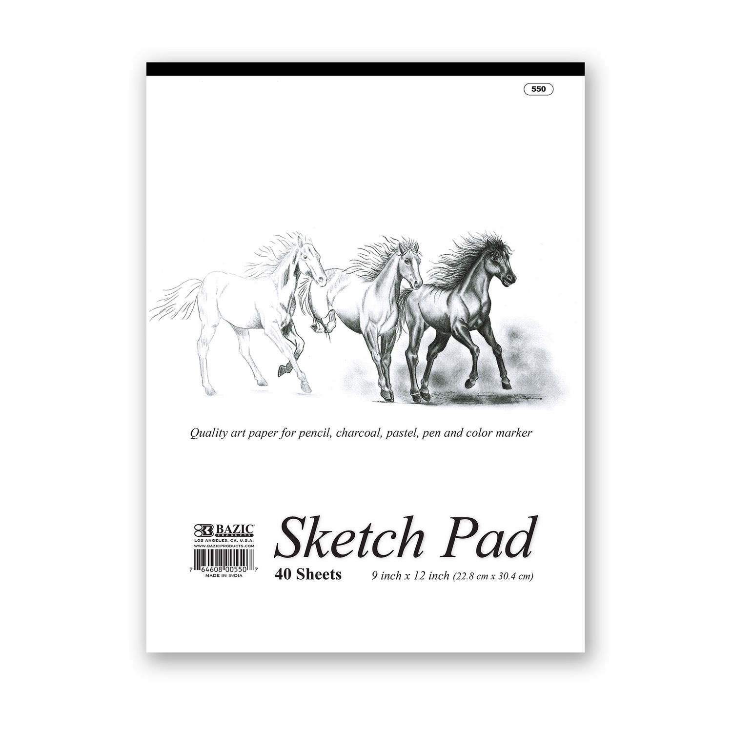 BAZIC SKETCH PAD 9&quot;x12&quot; Stationery