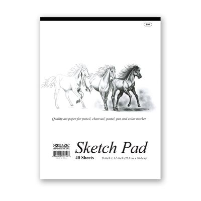 BAZIC SKETCH PAD 9&quot;x12&quot; Stationery