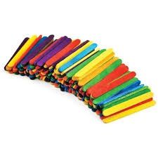 Krafters Korner 250pcs  Multicolor Mini Craft Sticks Stationery