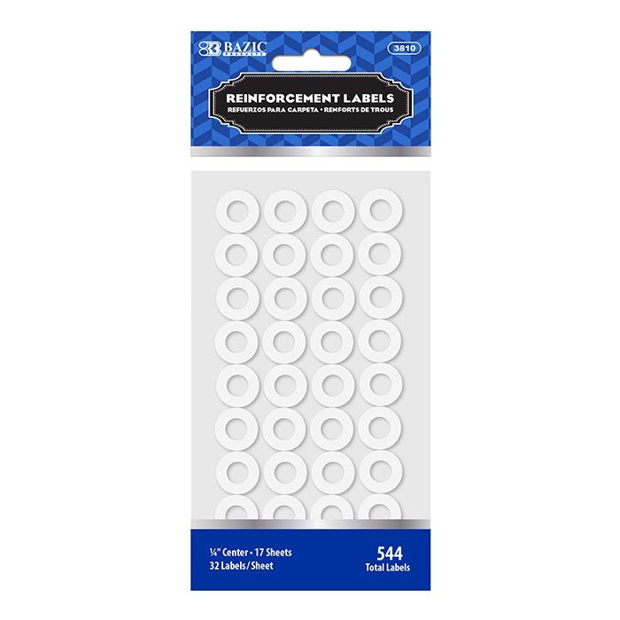 544pcs White Round Enforcement  Labels (Label Stationery)