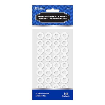 544pcs White Round Enforcement  Labels (Label Stationery)