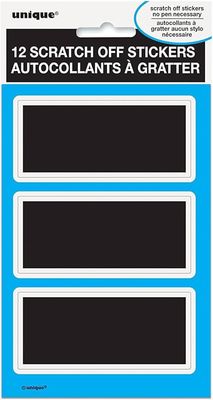 UNIQUE 12 SCRATCH OFF STICKERS Stationery