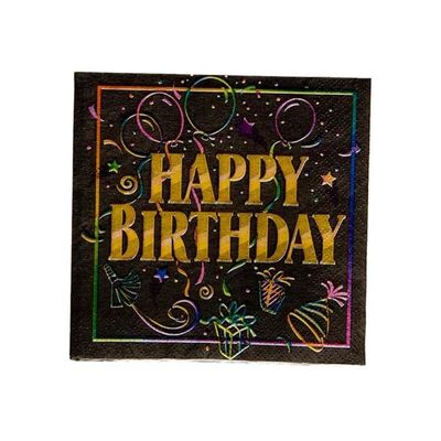 16 BIRTHDAY BRILLIANCE BEVERAGE NAPKINS CLOSEOUT