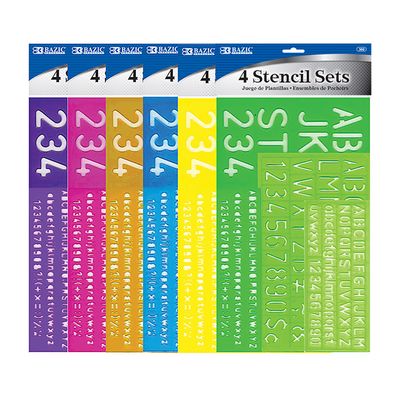 4pcs Stencil Sets (Ruler Stationery)