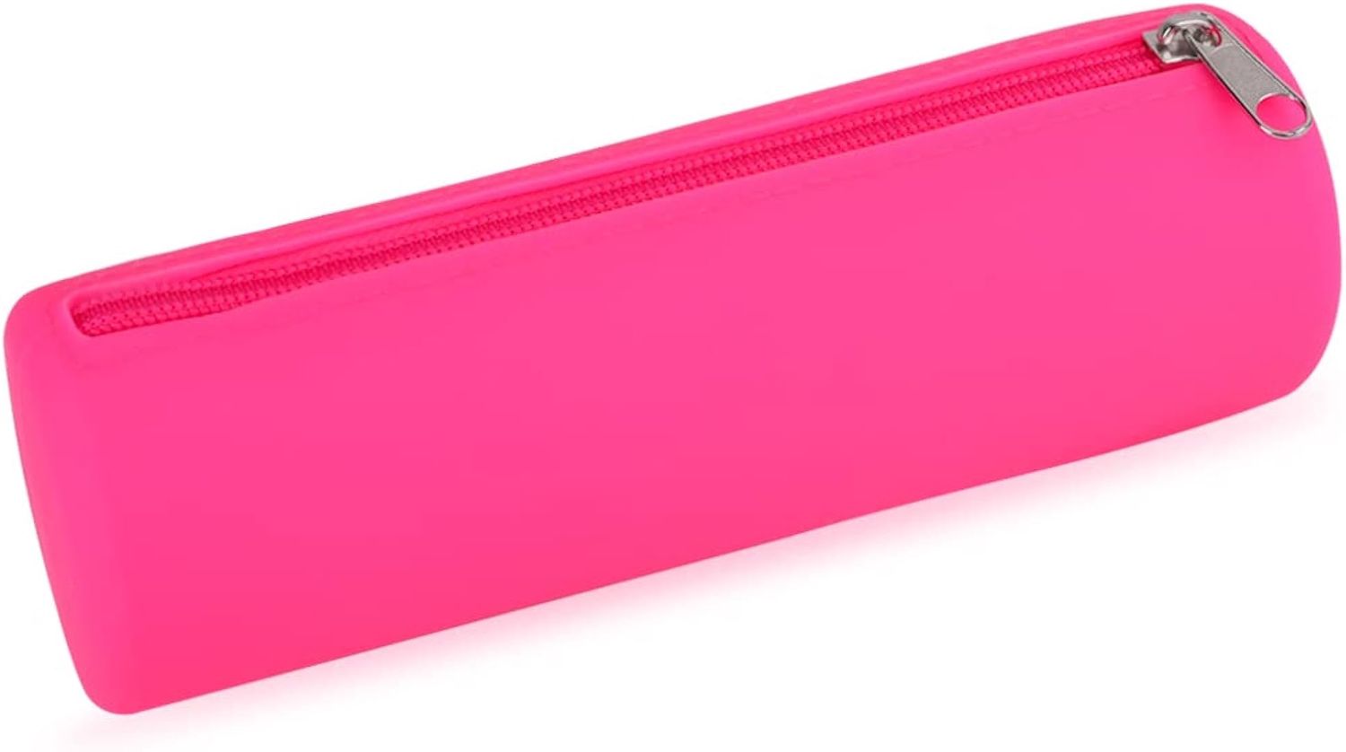 1pc Long Cylinder Pencil Case (Pencil Case Stationery), Color: Pink