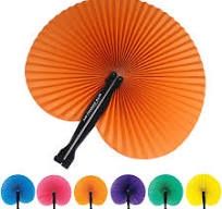 4pcs 10.5&quot; Assorted Color Folding Fans(Party Favours)