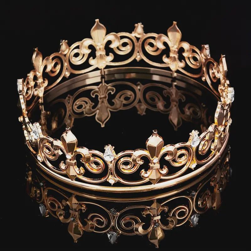 Round Vintage Tiara Crown