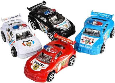 4pcs Police Toy Cars (Party Favours)