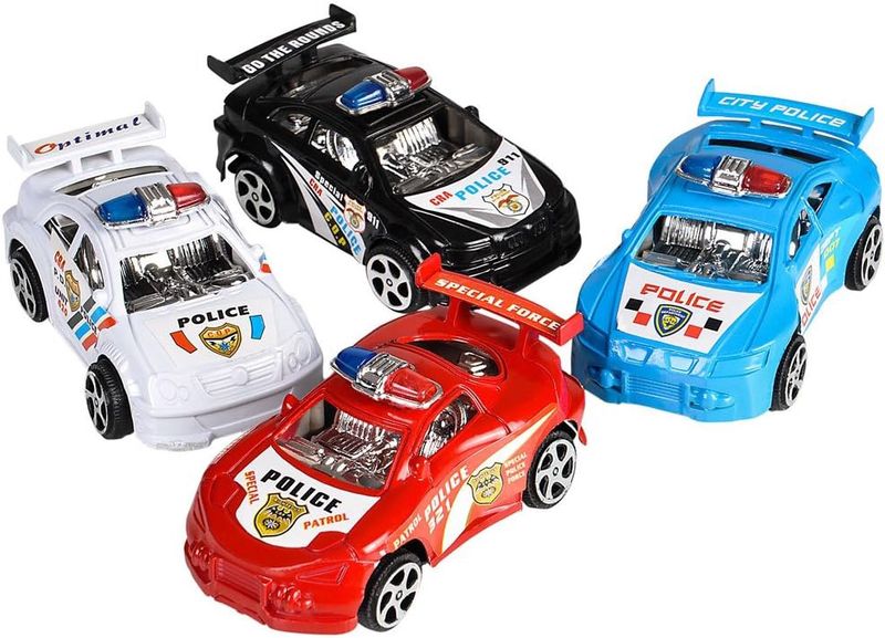 4pcs Police Toy Cars (Party Favours)