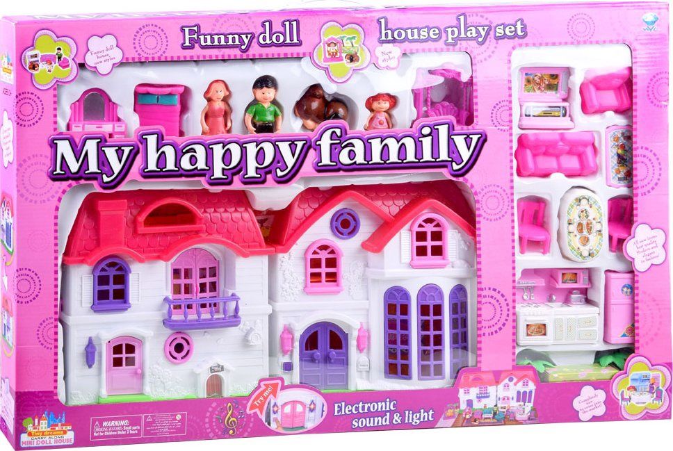 My Happy Family Funny Doll House Play Set (Girl Toys )