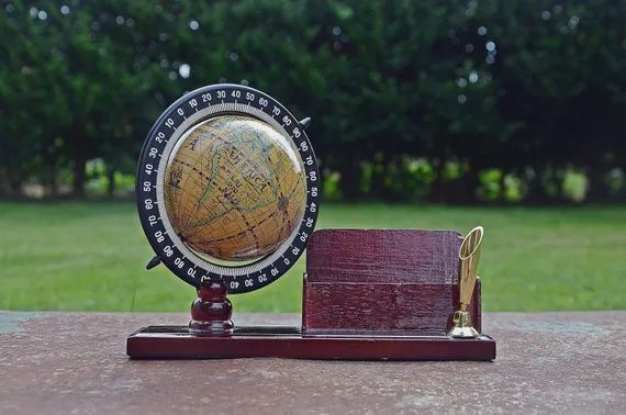 Antique Globe Desk Pen Holder (Pen Holder Stationery)
