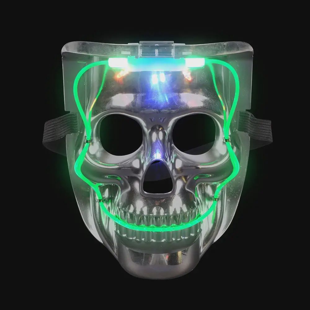 8&quot; Light Up Skull Mask (Halloween)