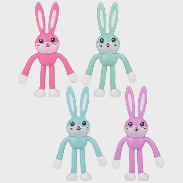 2pcs 5&quot; Bendable Easter Rabbits (Easter)
