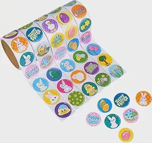 100pcs Assorted Easter Roll Stickers (Easter)
