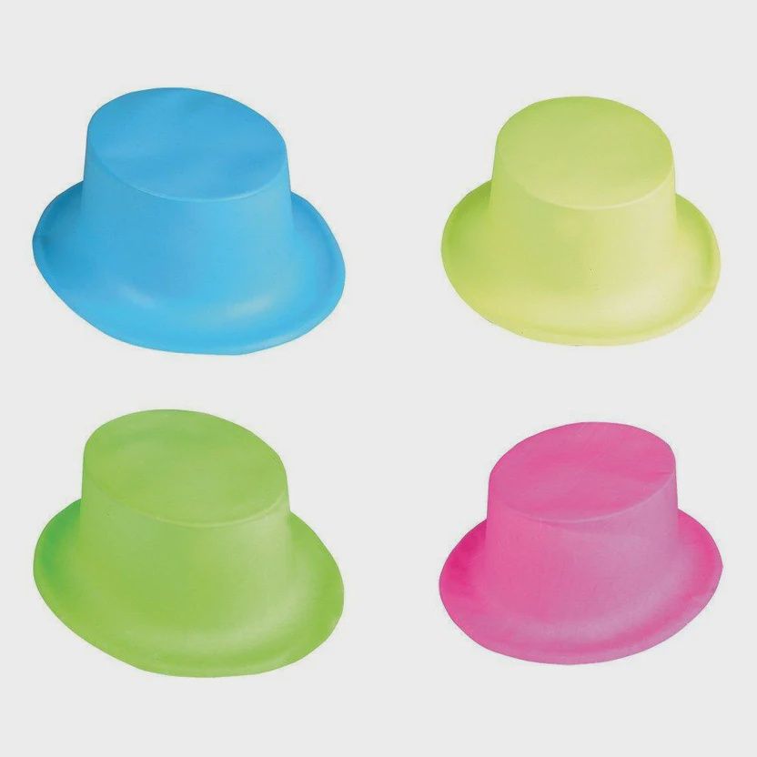 Neon Plastic Top Hat (Party)