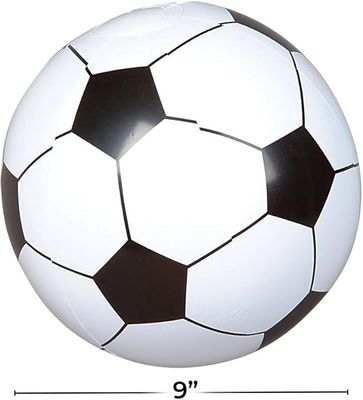 9&quot; Soccer Ball Inflate (Soft Plastic)