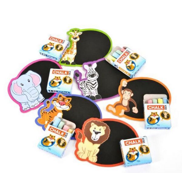 4pcs 4&quot; Zoo Animal Magnetic Chalkboard Set (Party Favors)
