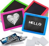 4pcs Neon Blackboard &amp; Chalk Set (Party Favours)