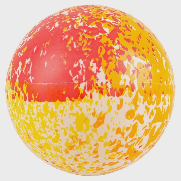 6&quot; Splatter Vinyl Ball (Soft Plastic), Color: Red &amp; Yellow