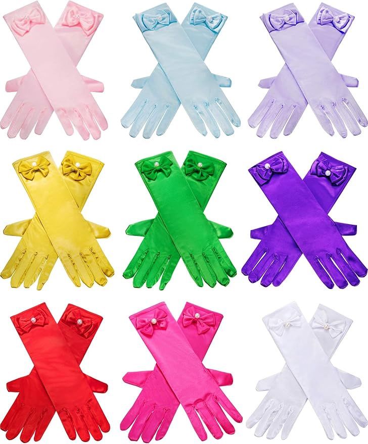 Girl Satin Gloves (Ages 3T-8 Years)