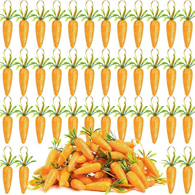 4pcs Glittered Easter Carrots (Easter)
