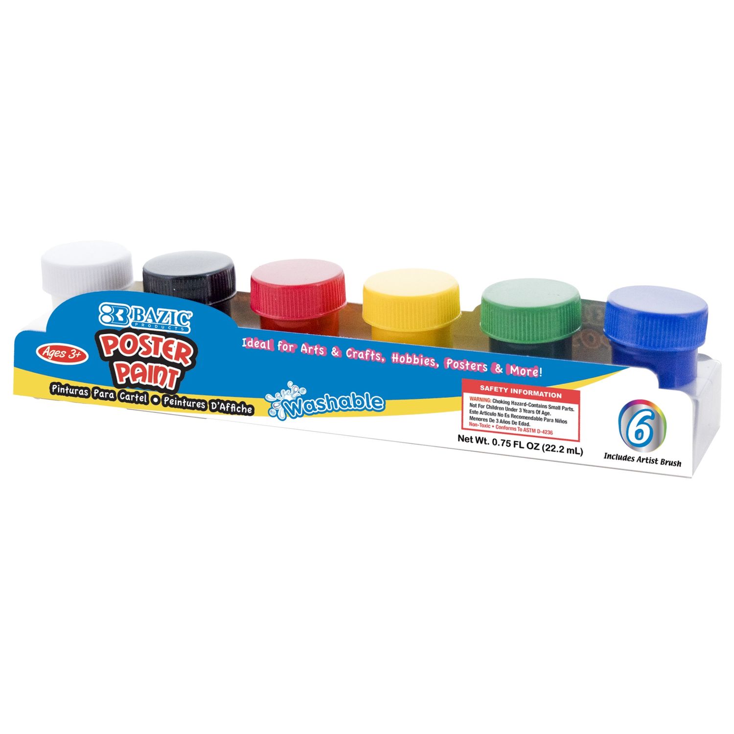 6pcs Washable Poster Paint (Paint Stationery)