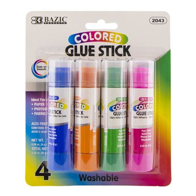 4pcs 1.12oz Colored Glue Stick (Glue Stationery)