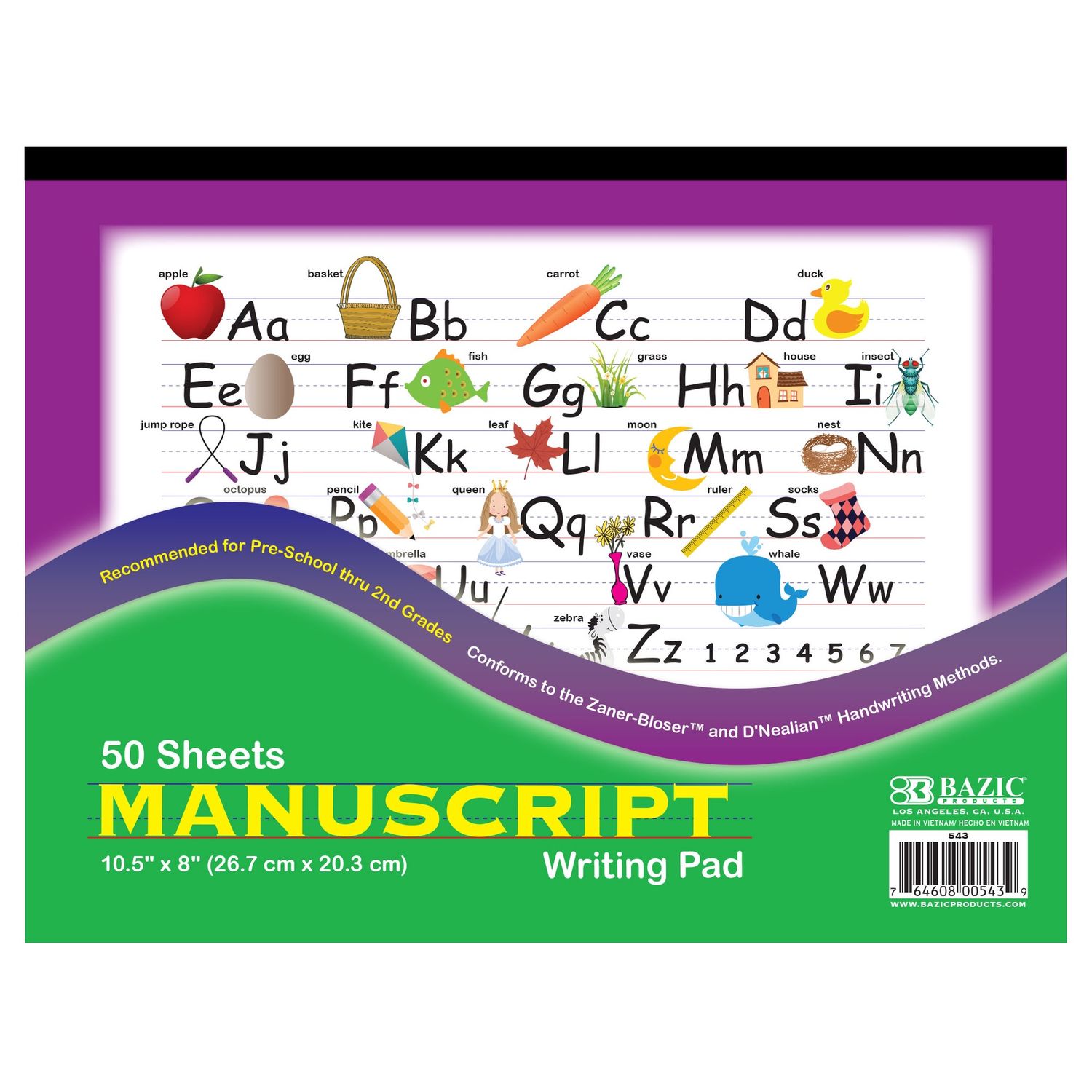 50pcs 10.5&quot;x8&quot; Manuscript Writing Pad (Pad Stationery)