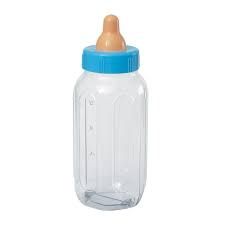 11" Baby Bottle Bank (Blue/Pink)
