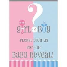 8pcs Boy or Girl Gender Reveal Invitations