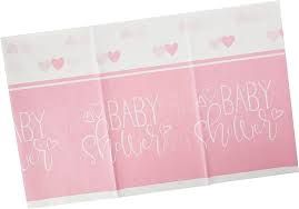 Pink Hearts Baby Shower Tablecloth