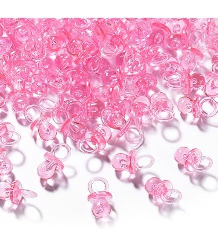 18pcs 1&quot; Pink Crystal Pacifiers