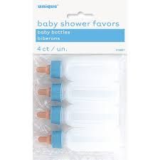 4pcs Small Blue Baby Bottles Baby Shower Favors